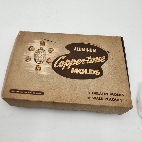 6 Mirro Vintage Retro Copper tone Molds Heart rabbit country wall decor w/ box - Picture 2 of 8